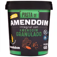 Pasta De Amendoim Integral Granulado Mandubim 450g