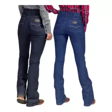 2 Calças Jeans Feminina Flare Estilo Country Ref: 1228