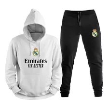 Kit Casaco De Frio E Calça Infantil Real Madrid Do 6 Ao 16