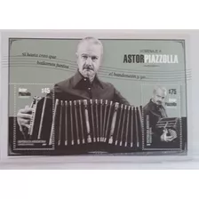 2018 Personajes- Astor Piazzola- Tango- Argentina (bloque) 