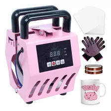 Prensa Térmica Canecas Sublimadora Transfer 11oz Portátil Cor Rosa 110v