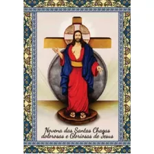 100 Santinho Novena Santas Chagas (oração Verso) - 7x10 Cm