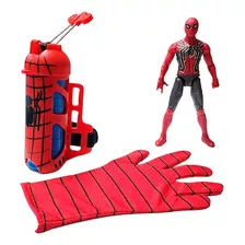 Guante Spiderman Dispara Lanza Agua + Muñeco 17cm Juguete