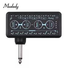 Muslady Recarregável Multi-efeito Guitarra Headphone Amplifi