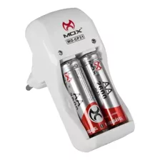 2 Pilhas Aa 2600mah Mox + Carregador De Pilhas Mox Cp-31