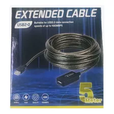 Extensión De Cable Con Puerto Usb 5 Mts