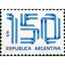 Argentina, Sello Gj 1860 B Cinta 150p Mate Fl 79 Mint L11179