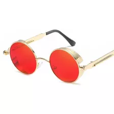 Gafas De Sol Redondas De Metal Steampunk Para Hombre Y Mujer