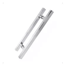 Puxador Aço Inox 304 P/ Porta Madeira E Vidro Quadrado 40cm