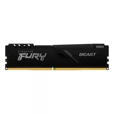 Memoria Ram Fury Beast Ddr4 Gamer Color Negro 16gb 1 Kingston Kf432c16bb1/16