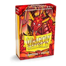 Sleeves Dragon Shield Matte 60 Yugioh Vermelho Crimson