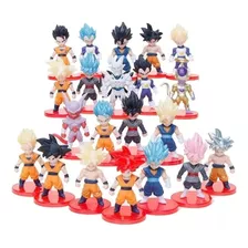 Coleção 21 Miniaturas Dragon Ball Z Action Figure Toy