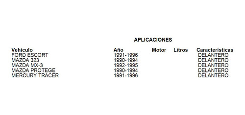 Base Amortiguador Delantero Mercury Tracer 1994 Oep Foto 4