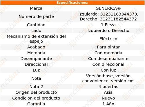 Espejo Elect P/pintar C/desemp C/direcc C/luz Lacrosse 10/13 Foto 2