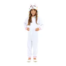 Fantasia Kigurumi Pijama Infantil Lhama Macacão De Frio Fofo