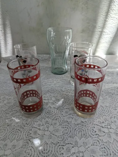Vaso Antiguo Coca Cola Coleccionable Lote De 5 Piezas — imagen 1