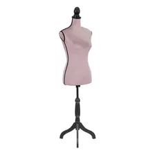 Maniqui Torso Femenino Costura Modelo Sastre Base Ajustable Color Rosa Palo