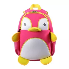 Mochila Rosa Para Niña Marca Nohoo Diseño Pinguino 3d