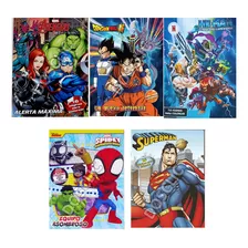 5 Libros Colorear Superheroes Marvel Disney Dc Niño 16 Pag