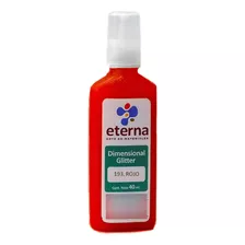 Pintura Dimensional Eterna 40ml Glitter Color Del Óleo Rojo