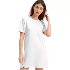 Vestido Tipo Camiseta Alongada Para Mulheres Várias Cores 