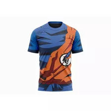 Camiseta Infantil - Traje Goku - Estampa Total - Tec. Dryfit