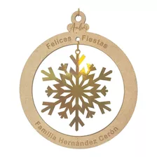 Esferas Elegantes Navideñas Mdf Y Acrilico Pack 12 Pzs