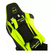 Silla Gamer Reclinable 180 Halion Ha-s41 Negro Con Naranja Color Amarillo