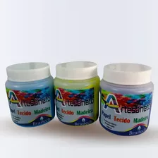 Tinta Acrílica Artesanato Papel Tecido Madeira 100ml (20 Un)