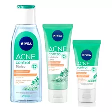 Kit Nivea Acne Control Esfoliante + Tônico + Hidratante Tipo De Pele Todo Tipo De Pele