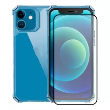 Kit Capa Transparente + Película Vidro Para iPhone 11 Ao 14