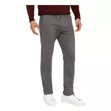 Pantalón Hombre Drill Gris Modern Fit Talla 30 Nuevo