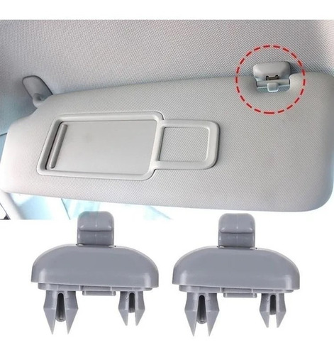 2 Clips Soporte Visera Parasol Para Audi A1 A3 A4 A5 Q3 Q5 Foto 2