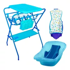 Soporte Con Cambiador Bañera Tina Bebe Con Protector