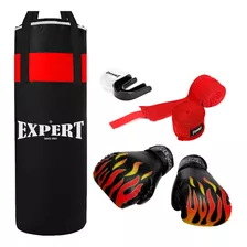 Kit Boxeo Bolsa Completa + Guantes + Bucal + Vendas - El Rey