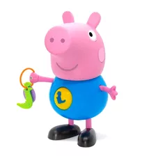 Brinquedo George De Atividades Boneco Com Chocalho Peppa Pig