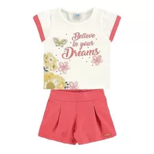 Conjunto Bebê Menina Dreams Off White - Marlan