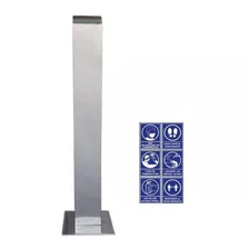 Sanitizante De Pedestal Digital, Mxsan-001, Base Aluminio, N