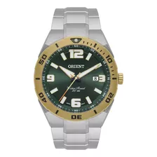 Relógio Orient Masculino Misto Dourado Verde Mtss1122 Aço