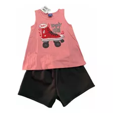 Conjunto Infantil Verão Menina Pipa Tam 6 Várias Estampas