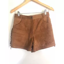 Short De Gamuza Vintage Con Flecos T. 24 