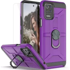 Funda Para LG Q52/k42/k62 + Protector De Regalo Purpura