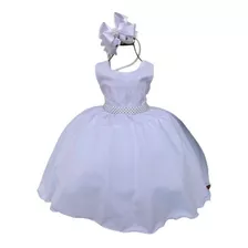 Vestido Infantil Liso Perfeito Princesa Natal Daminha Festa