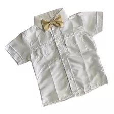 Camisa Branca Infantil + Gravata De Brinde Batizado Pajem