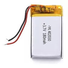 1 Peça 402030 180mah 3,7v Com 2 Fios 4mm X 20mm X 30mm -