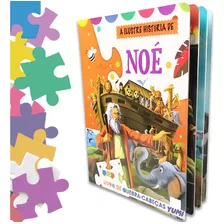 Livro Infantil Aventuras Bíblicas Em Quebra-cabeça: A Arca De Noé | Ensinamentos Bíblia Leia E Divirta-se 3 A 12 Anos