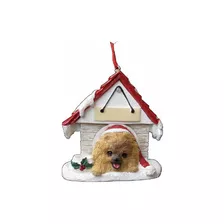 Caseta De Perro Roja De Pomerania Adorno Navideño Per...