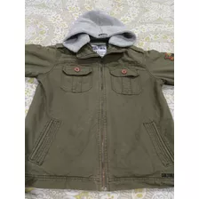 Campera Tipo Parka Verde Militar Cultura Talle 14