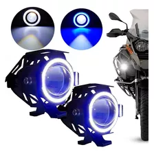 Par Farol Milha Moto Angel Eye U7 Led Auxiliar 30w Neblina