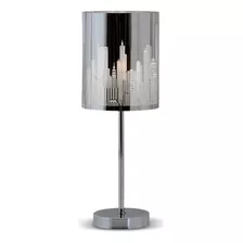 Velador New York City Cromo Apto Led Deco Moderno F